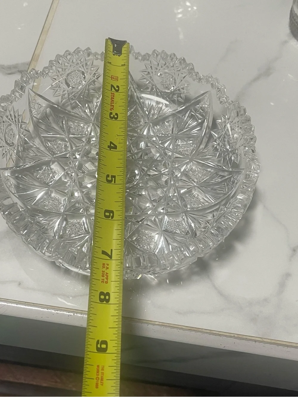 Crystal Cut Glass Decorative Serving Bowl - Clear